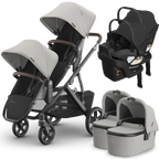 UPPAbaby Vista V3 Double Stroller for TWINS + 2 Bassinets + 2 Mesa/Aria Car Seats