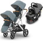 UPPAbaby Vista V3 Double Stroller for TWINS + 2 Mesa/Aria Car Seats