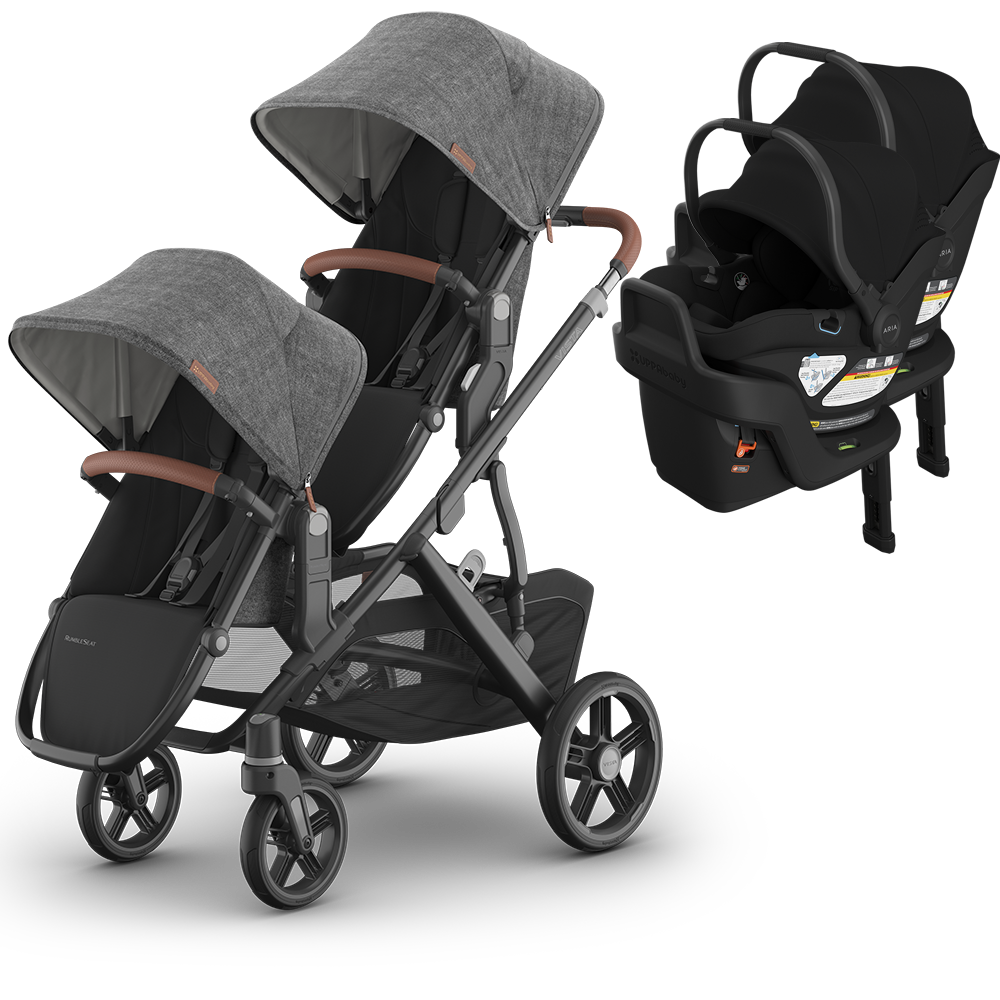 UPPAbaby Vista V3 Double Stroller for TWINS + 2 Mesa/Aria Car Seats