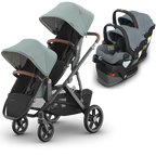 UPPAbaby Vista V3 Double Stroller for TWINS + 2 Mesa/Aria Car Seats