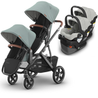 UPPAbaby Vista V3 Double Stroller for TWINS + 2 Mesa/Aria Car Seats
