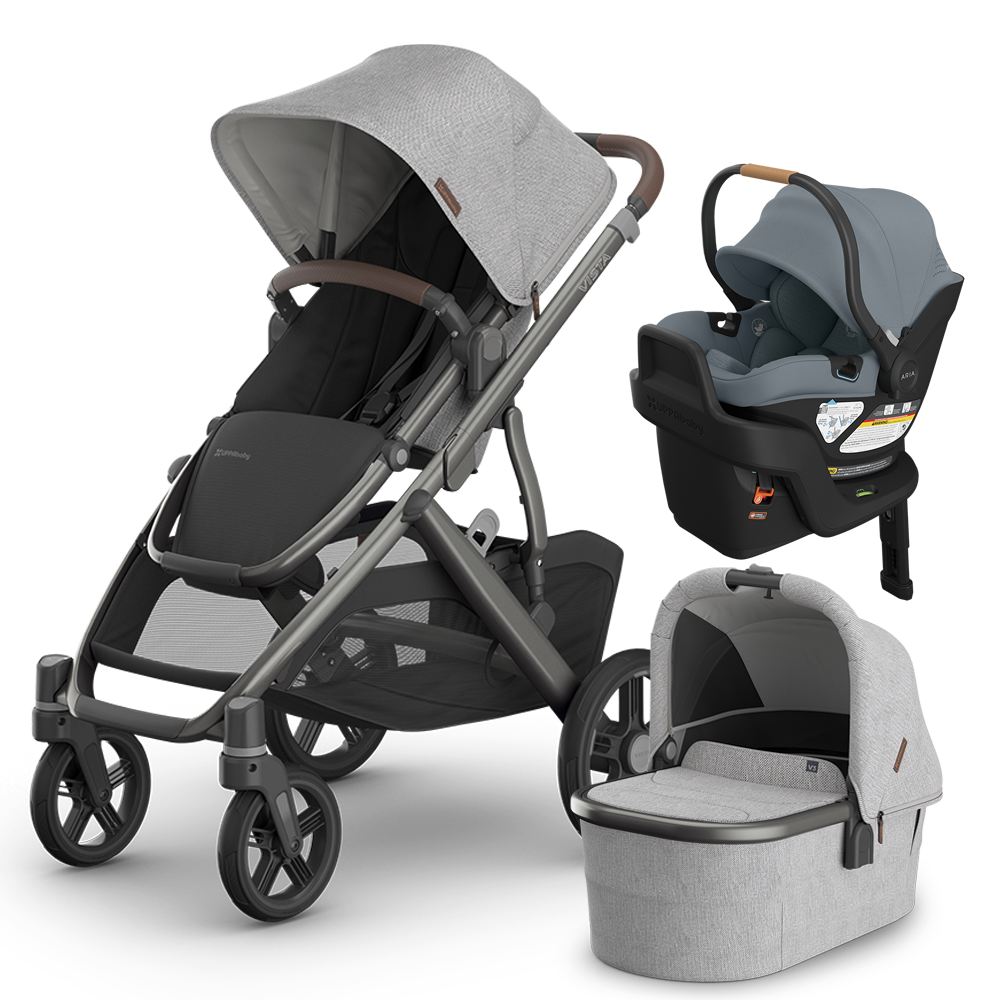 UPPAbaby Vista V3 Stroller + Bassinet + Mesa/Aria Travel System