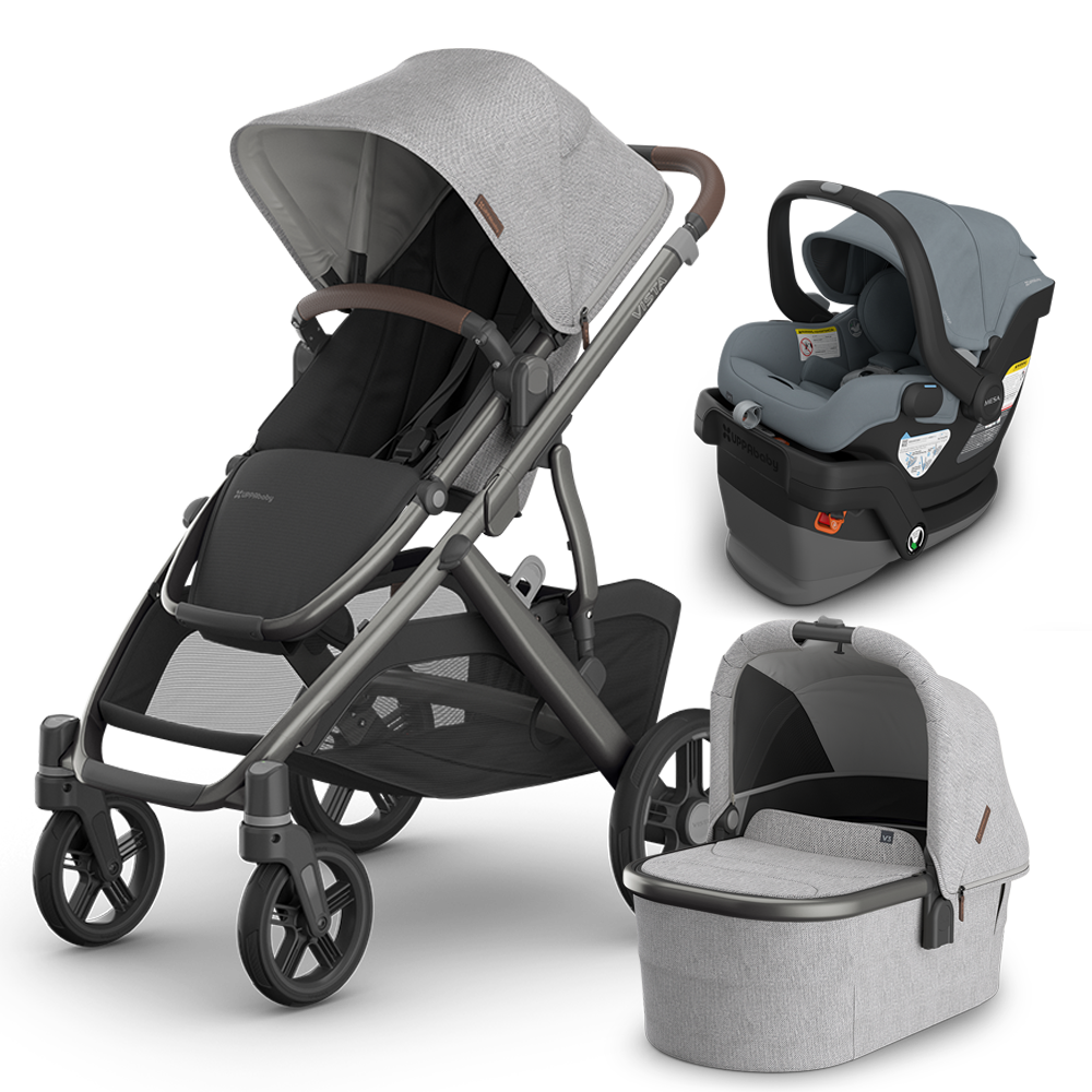 UPPAbaby Vista V3 Stroller + Bassinet + Mesa/Aria Travel System