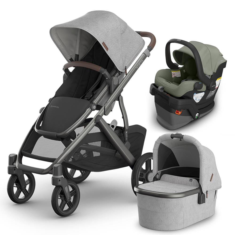UPPAbaby Vista V3 Stroller + Bassinet + Mesa/Aria Travel System