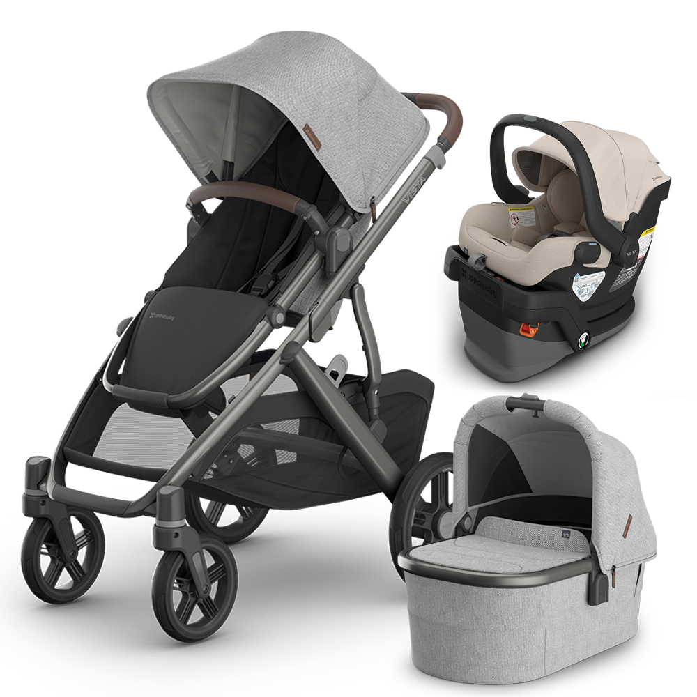 UPPAbaby Vista V3 Stroller + Bassinet + Mesa/Aria Travel System