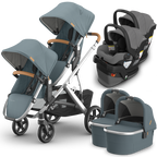 UPPAbaby Vista V3 Double Stroller for TWINS + 2 Bassinets + 2 Mesa/Aria Car Seats