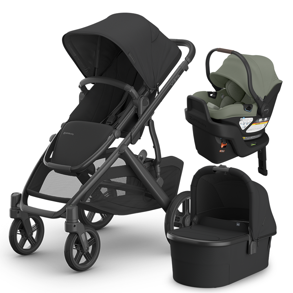 UPPAbaby Vista V3 Stroller + Bassinet + Mesa/Aria Travel System