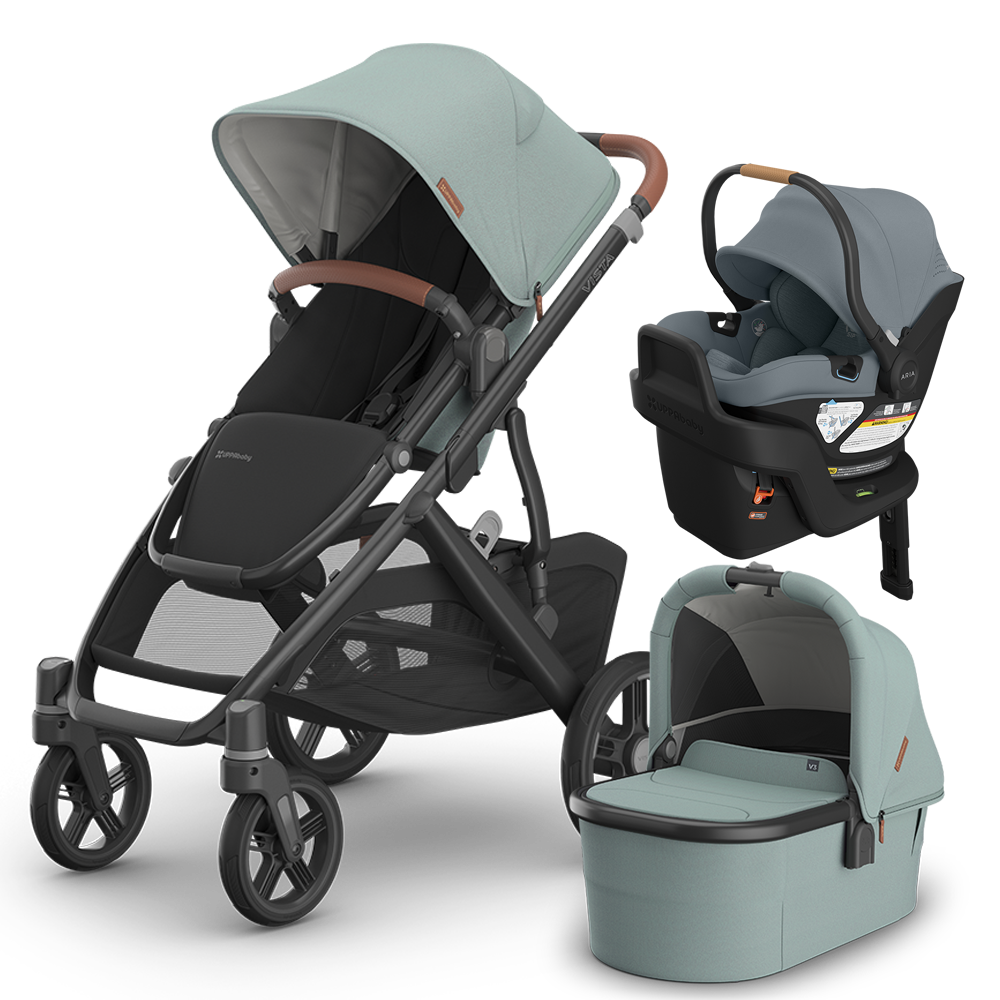 UPPAbaby Vista V3 Stroller + Bassinet + Mesa/Aria Travel System