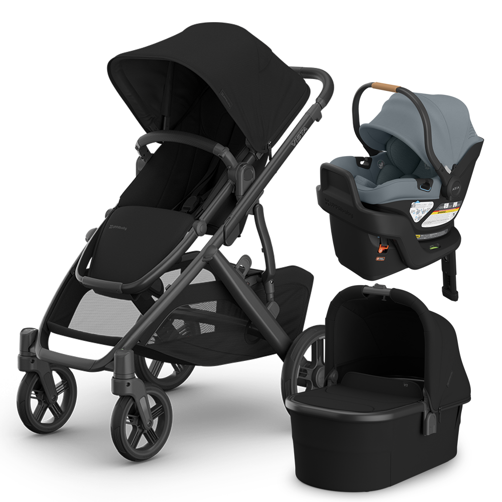 UPPAbaby Vista V3 Stroller + Bassinet + Mesa/Aria Travel System