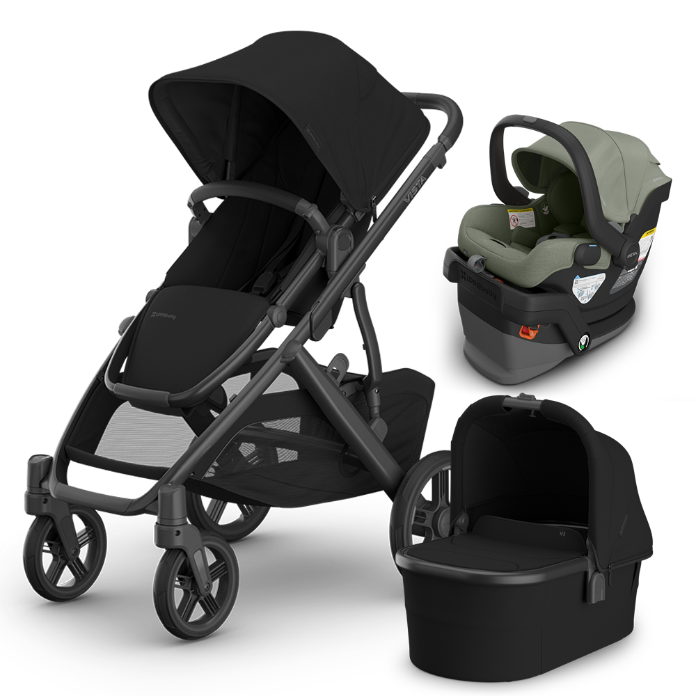 UPPAbaby Vista V3 Stroller + Bassinet + Mesa/Aria Travel System