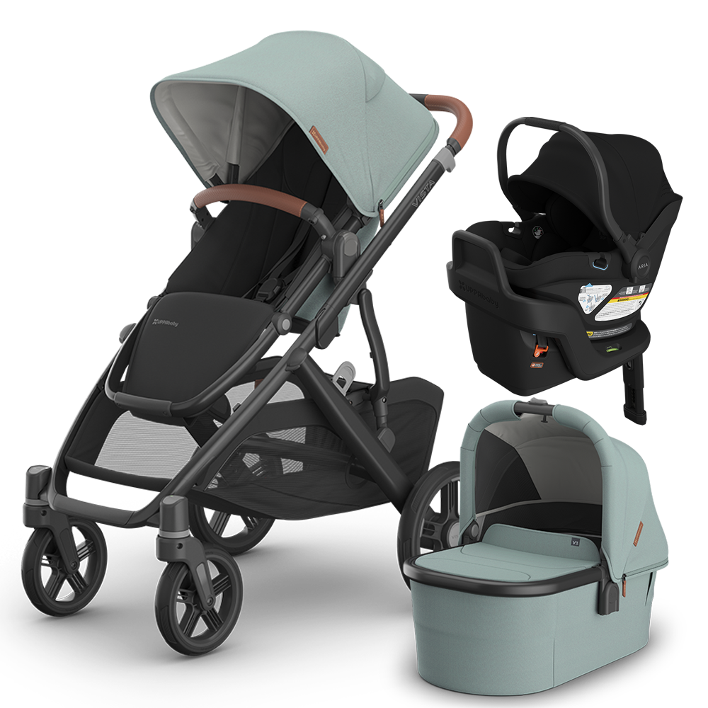 UPPAbaby Vista V3 Stroller + Bassinet + Mesa/Aria Travel System