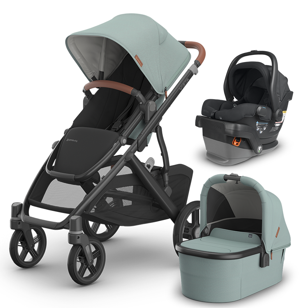 UPPAbaby Vista V3 Stroller + Bassinet + Mesa/Aria Travel System
