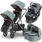 UPPAbaby Vista V3 Double Stroller for TWINS + 2 Bassinets + 2 Mesa/Aria Car Seats