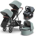 UPPAbaby Vista V3 Double Stroller + Bassinet + Mesa/Aria Travel System