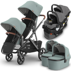 UPPAbaby Vista V3 Double Stroller for TWINS + 2 Bassinets + 2 Mesa/Aria Car Seats