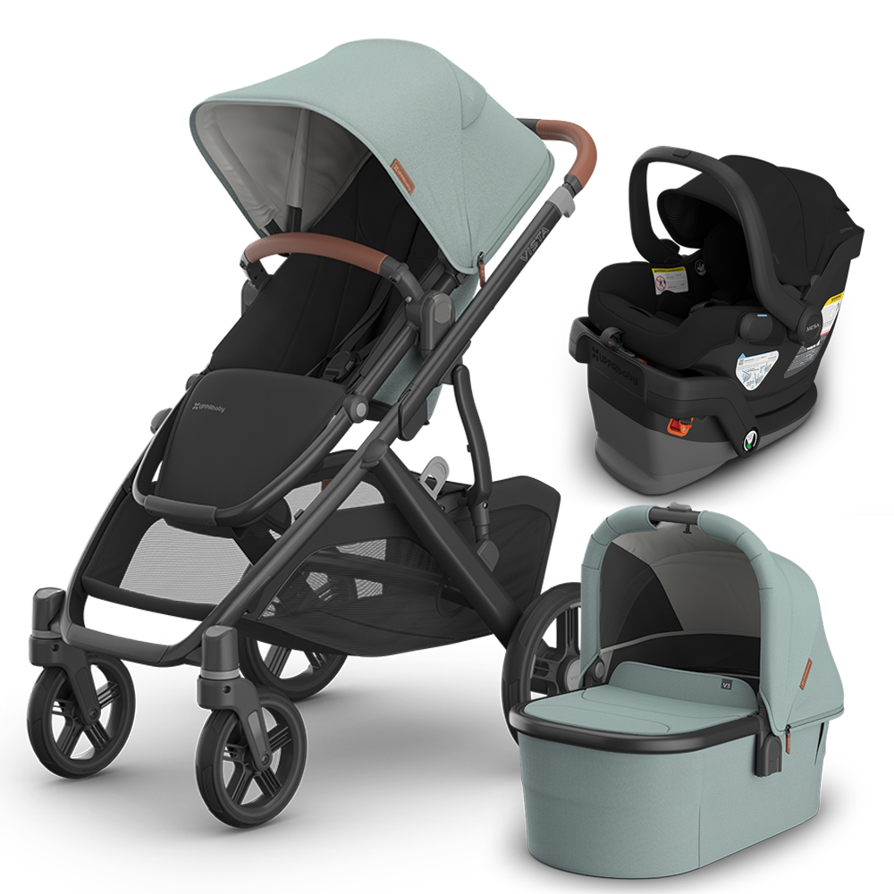UPPAbaby Vista V3 Stroller + Bassinet + Mesa/Aria Travel System