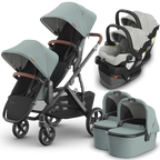 UPPAbaby Vista V3 Double Stroller for TWINS + 2 Bassinets + 2 Mesa/Aria Car Seats
