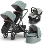 UPPAbaby Vista V3 Double Stroller + Bassinet + Mesa/Aria Travel System