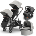 UPPAbaby Vista V3 Double Stroller + Bassinet + Mesa/Aria Travel System