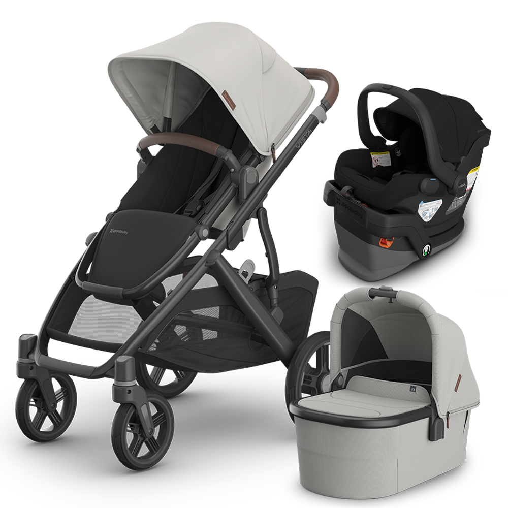 UPPAbaby Vista V3 Stroller + Bassinet + Mesa/Aria Travel System
