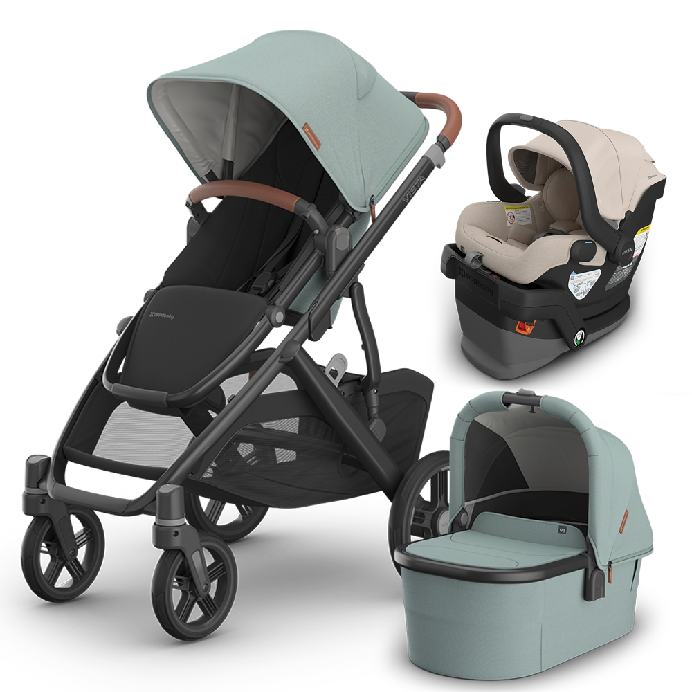 UPPAbaby Vista V3 Stroller + Bassinet + Mesa/Aria Travel System