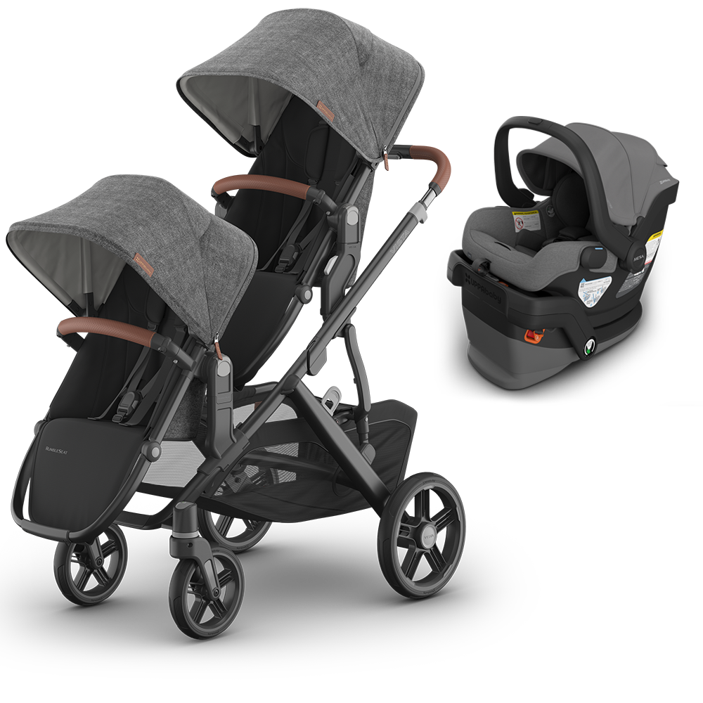 UPPAbaby Vista V3 Double Stroller + Mesa/Aria Travel System