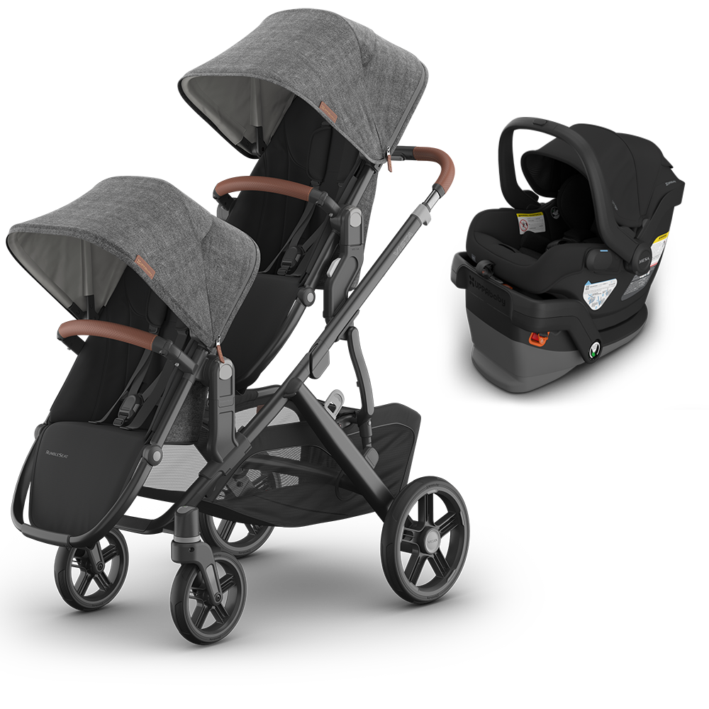 UPPAbaby Vista V3 Double Stroller + Mesa/Aria Travel System