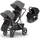 UPPAbaby Vista V3 Double Stroller + Mesa/Aria Travel System