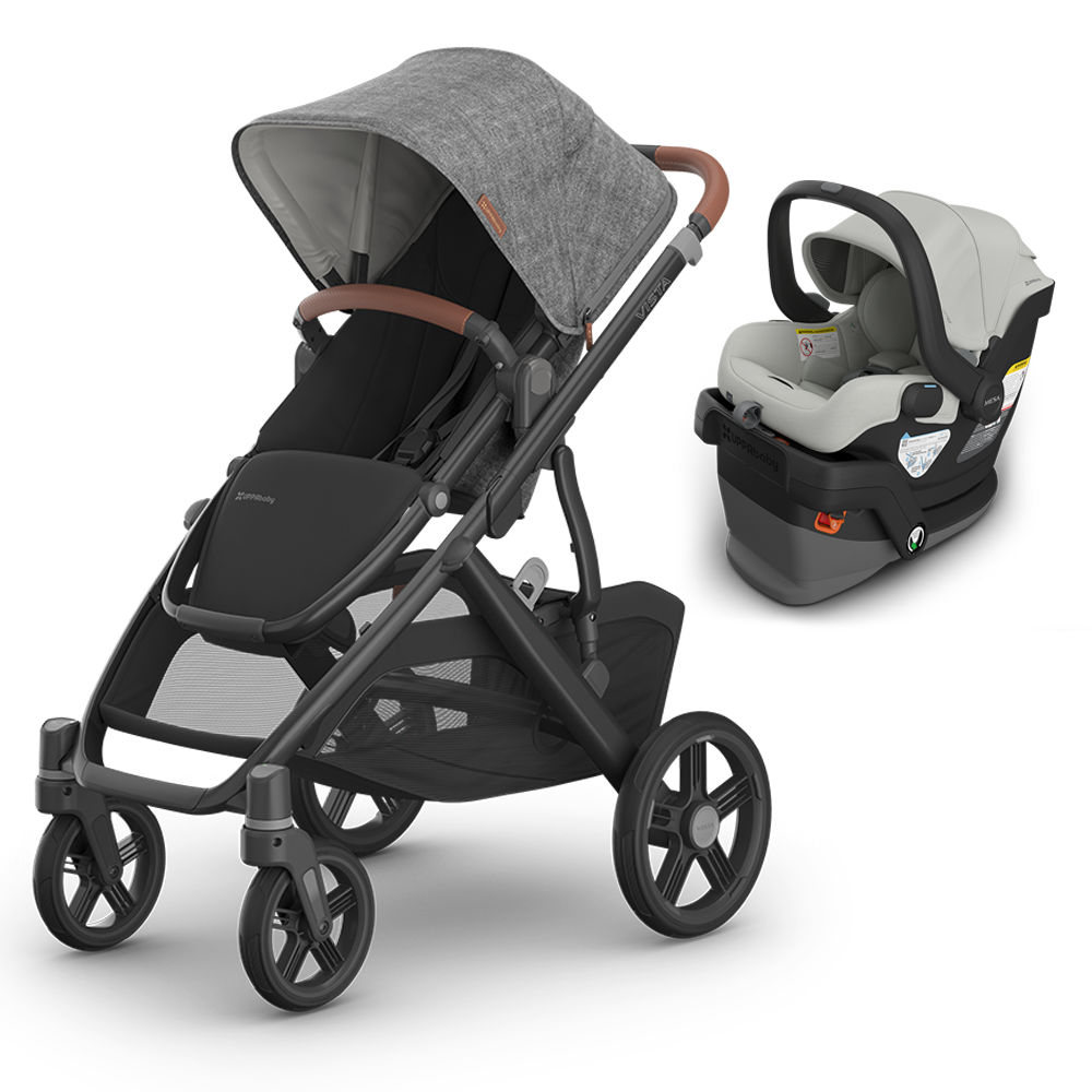 uppababy vista v3 savannah UPPAbaby Vista V3 Stroller Greyson (Charcoal Mélange)