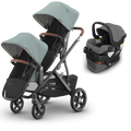 UPPAbaby Vista V3 Double Stroller + Mesa/Aria Travel System
