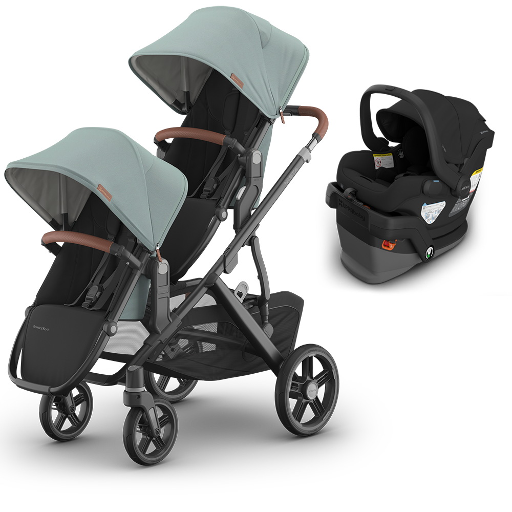 UPPAbaby Vista V3 Double Stroller + Mesa/Aria Travel System