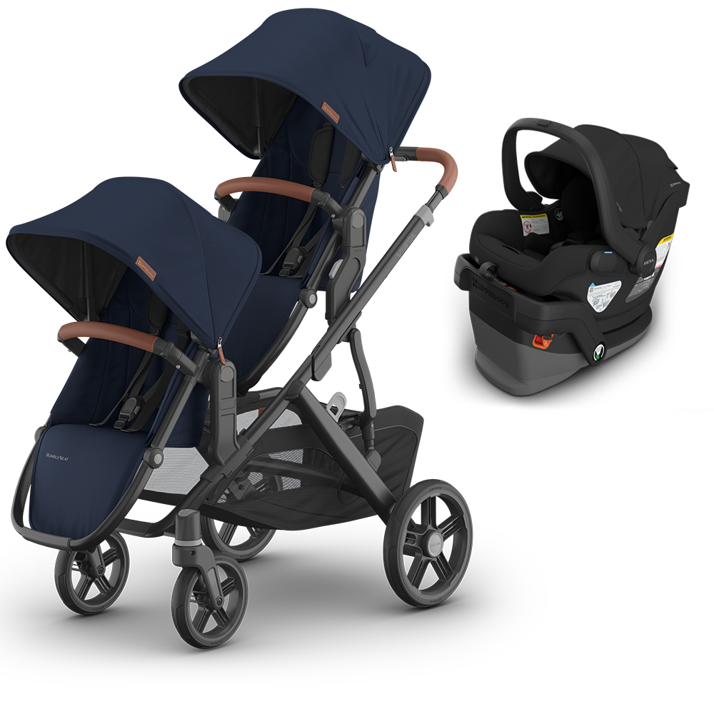 UPPAbaby Vista V3 Double Stroller + Mesa/Aria Travel System