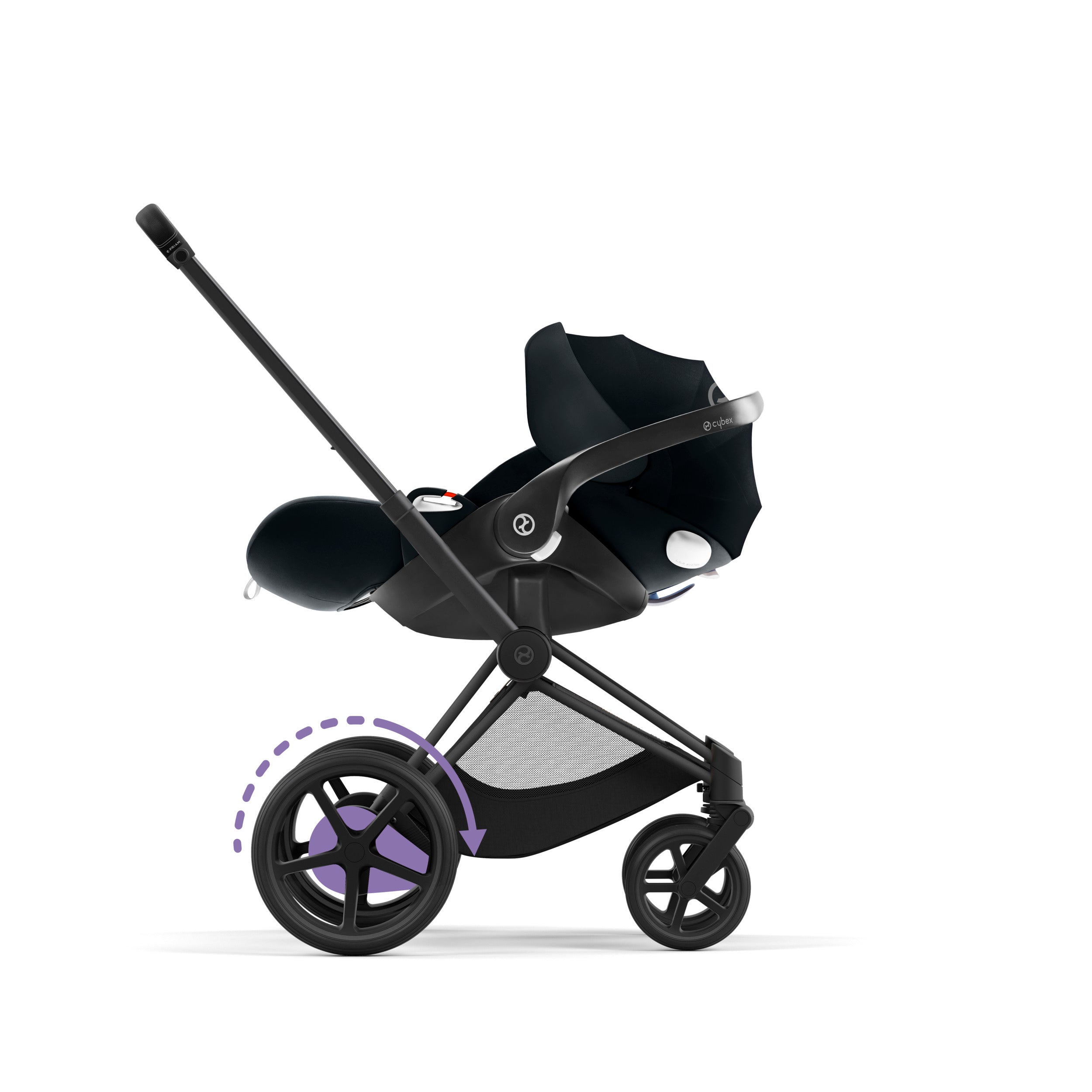 cybex electric stroller Cybex ePriam 2 Complete Stroller Rose Gold/Brown Sepia Black