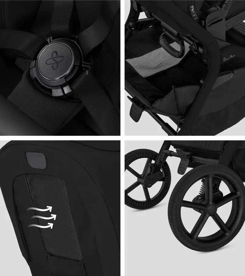 Silver Cross Breez Stroller + Bassinet + Nuna Pipa RX / Pipa Aire RX Travel System