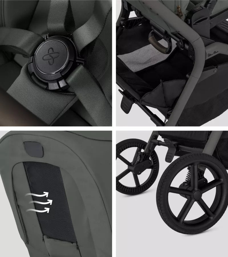 Silver Cross Breez Stroller + Bassinet + Nuna Pipa RX / Pipa Aire RX Travel System